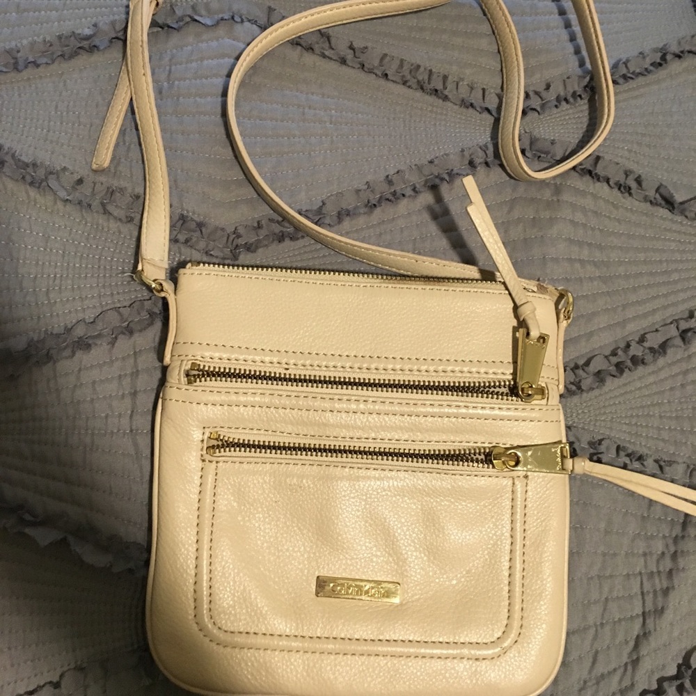 Cream Calvin Klein Crossbody bag